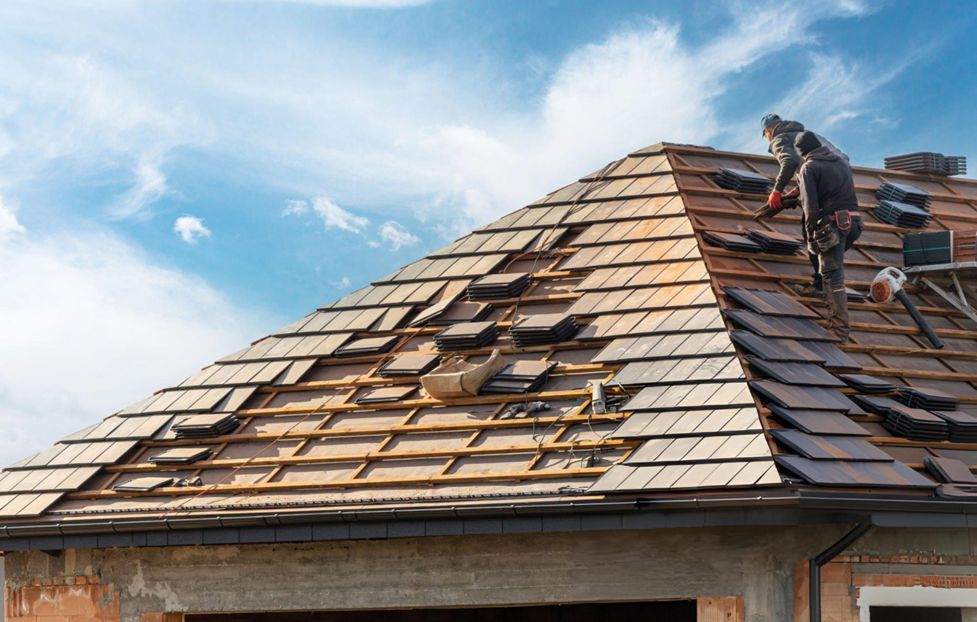 roofing repairs on rooftop